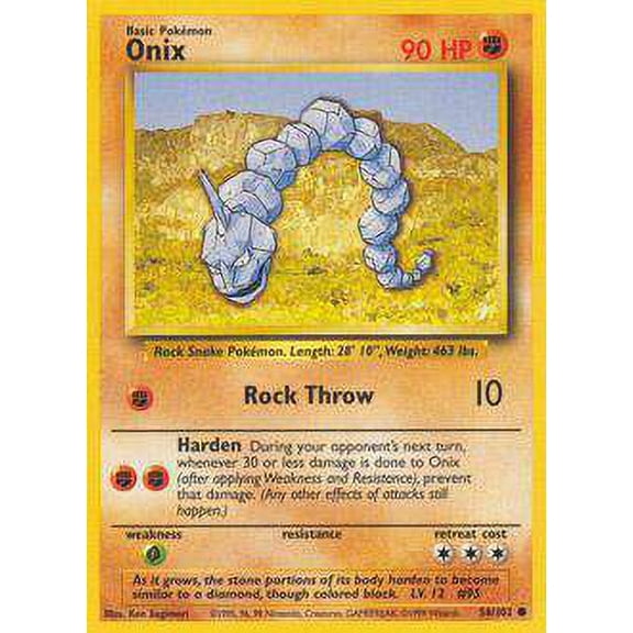 Pokemon Base Set Onix #56
