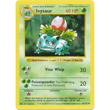 Pokemon Base Set Uncommon Ivysaur #30 (Shadowless)