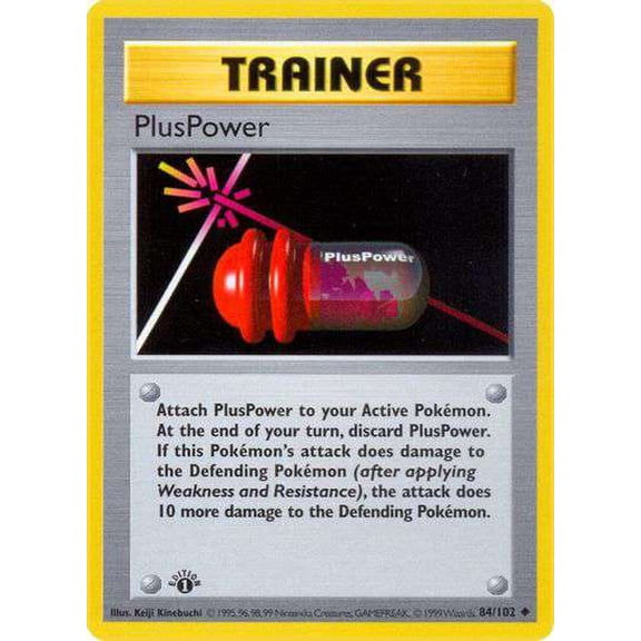 Pokemon Base Set Uncommon PlusPower #84 (1st Edition )