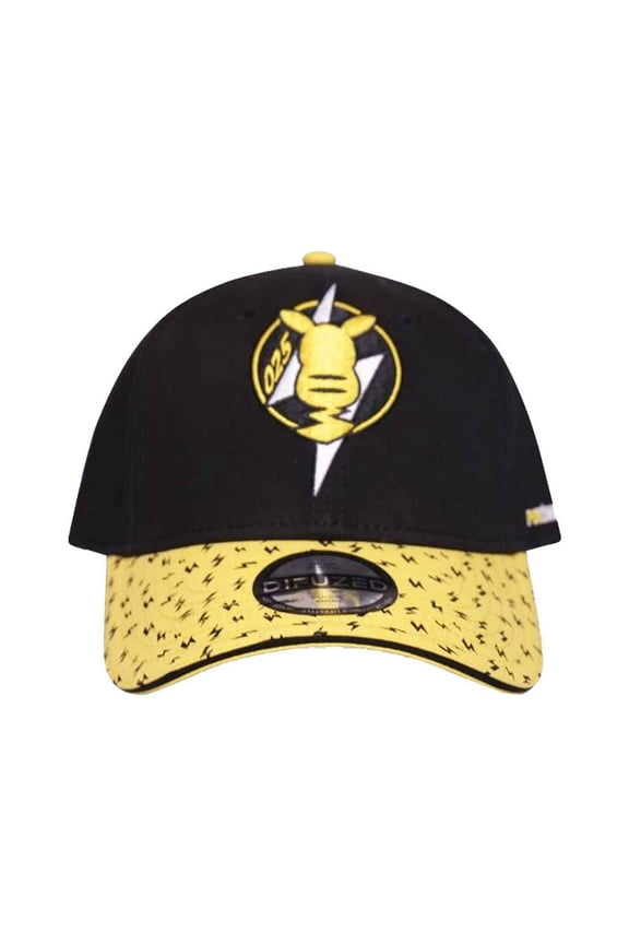 Pokemon Baseball Cap Pika Badge new Official Black Adjustable
