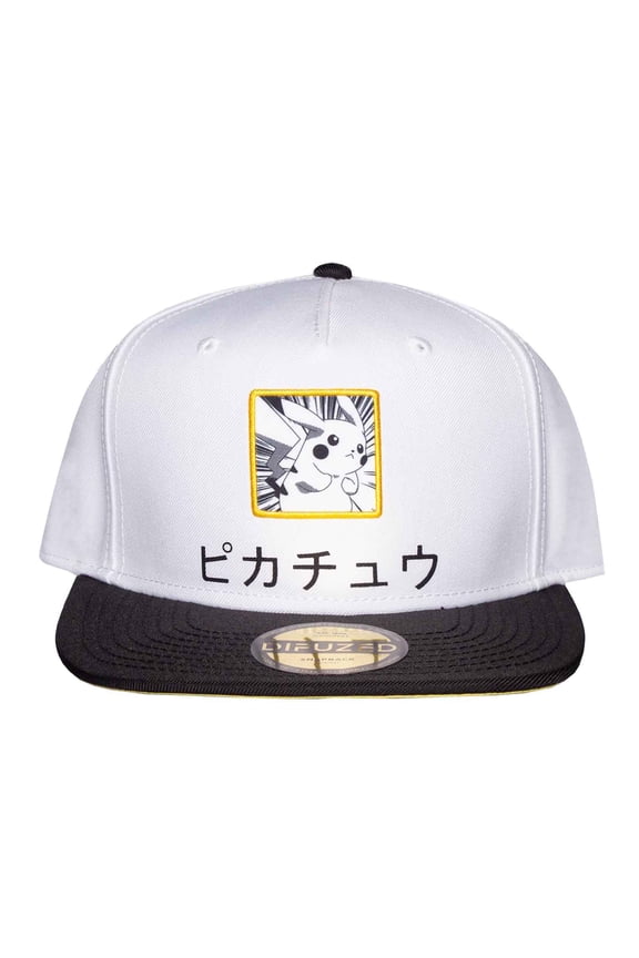 Pokemon Baseball Cap Pikachu Japanese Logo new Official White Snapback