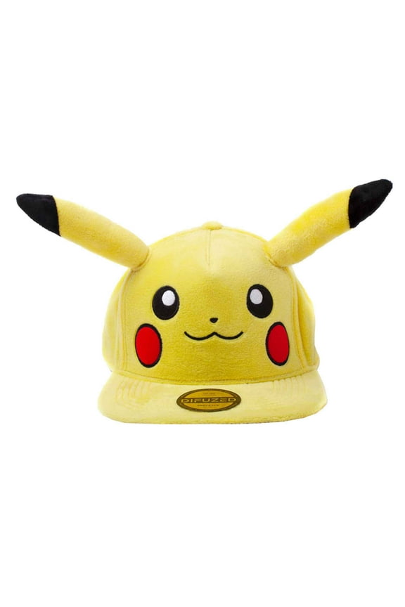 Pokemon Baseball Cap Pikachu with Ears new Official Nintendo Yellow Snapback