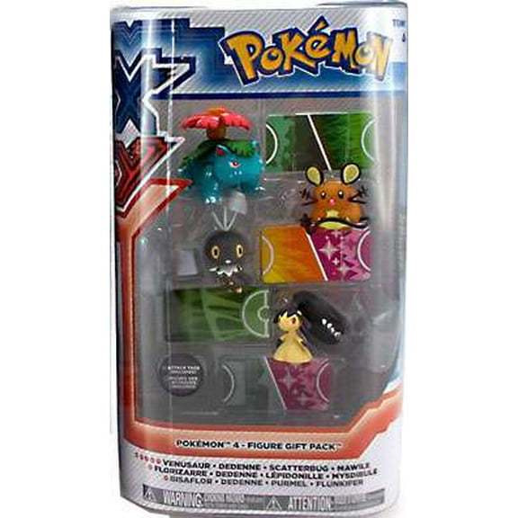 Pokemon Basic Venusaur, Dedenne, Scatterbug & Mawile Figure 4-Pack