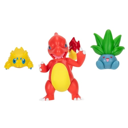 Pokemon Battle Figure 3 Pack - Features 2-Inch Joltik and Oddish and 3-Inch Charmeleon Battle Figures