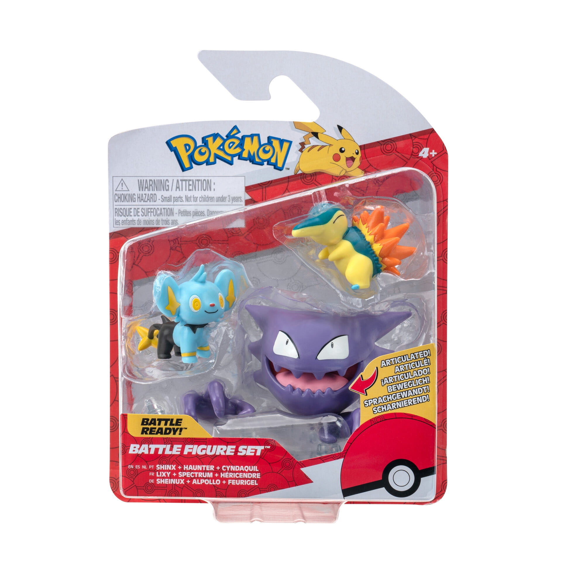Jazwares Pokemon Battle Figure 3 Pack - Electric, Fire