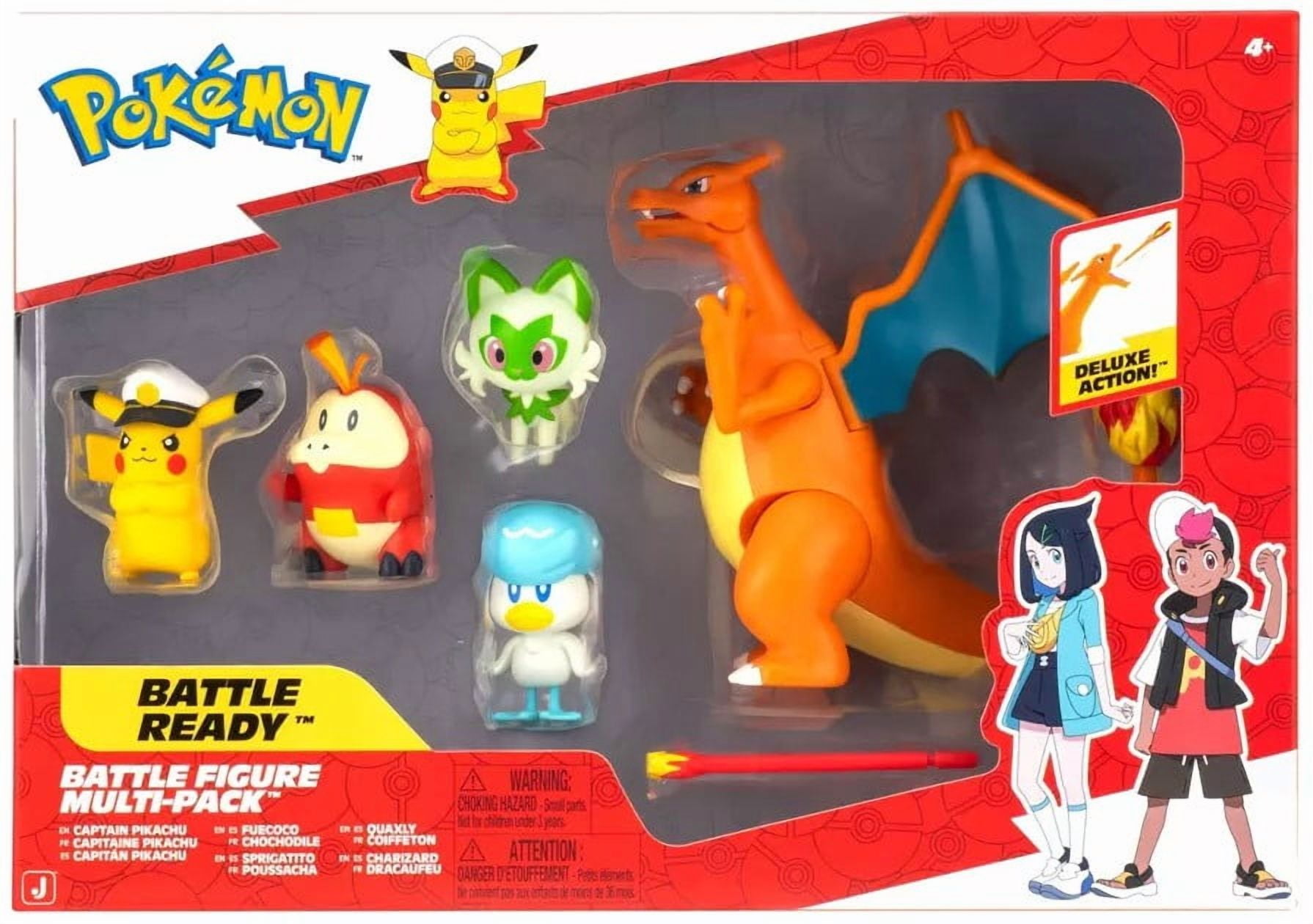 ポケモン ミニフィギュア Pokemon mini Figure Pokemon Battle Figure Captain Pikachu, Fuecoco, Sprigatito, Quaxly