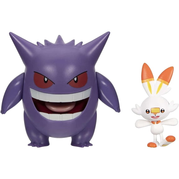 Pokemon Battle Figure Gengar & Scorbunny Mini Figure 2-Pack
