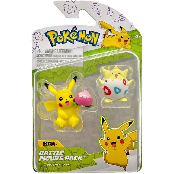 Jazwares Pokemon Battle Figure Pikachu & Togepi Mini 2-Pack (Spring)