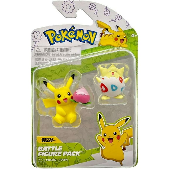 Jazwares Pokemon Battle Figure Pikachu & Togepi Mini 2-Pack (Spring)