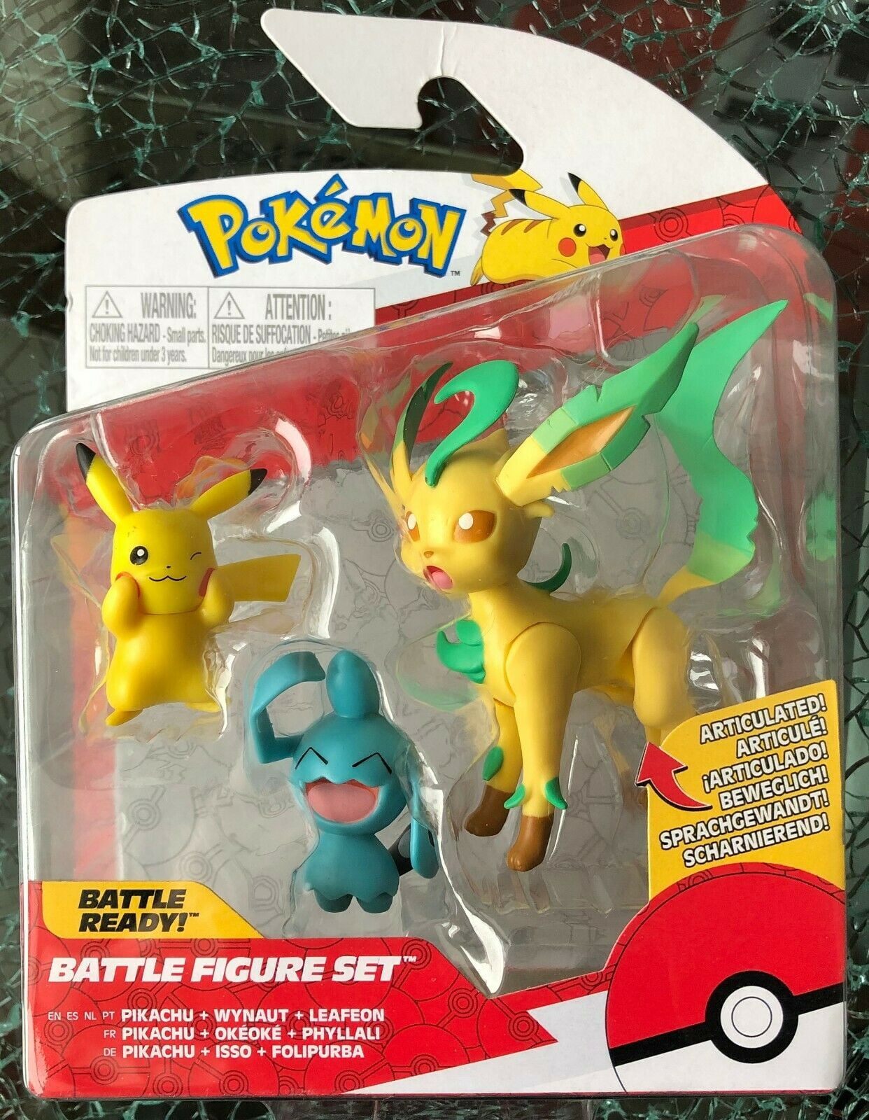 Compre 3 bonecos Pokémon Pikachu, Leafeon e Wynaut aqui na Sunny Brinquedos.