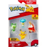 Pokemon Battle Figure Sprigatito, Quaxly, Fuecoco & Pikachu Mini Figure 4-Pack