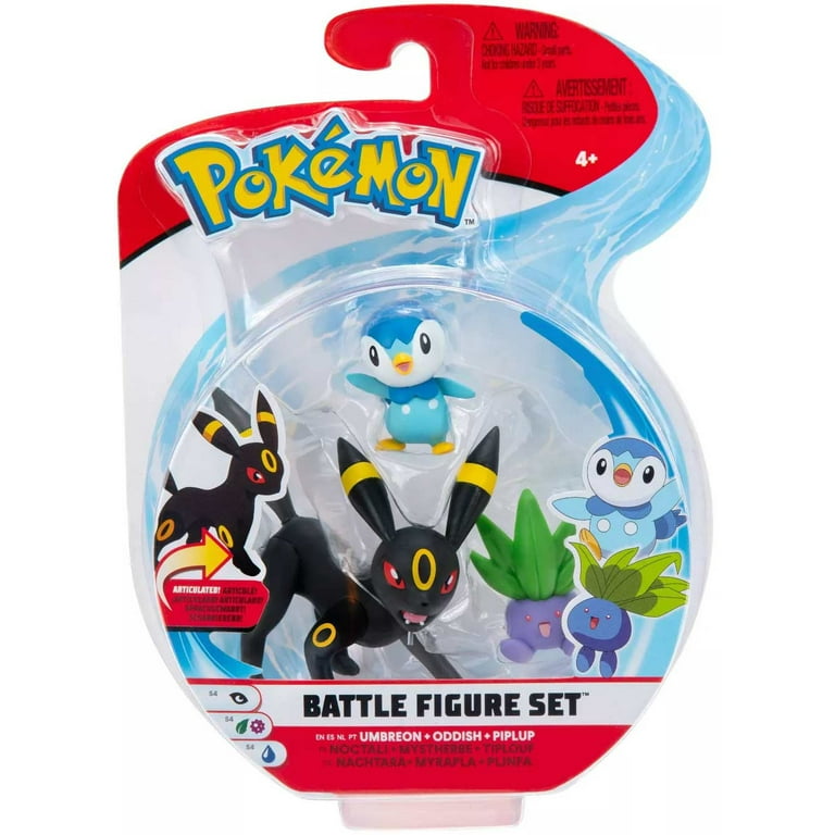 Pokemon Battle Figure Umbreon, Oddish Piplup Mini Figure 3-Pack