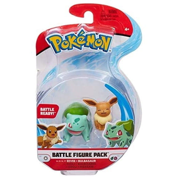 Pokemon Battle Ready Figure Pack Eevee Bulbasaur Action Mini figures