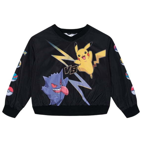 Pokemon Big Boys' Bomber Jacket Black