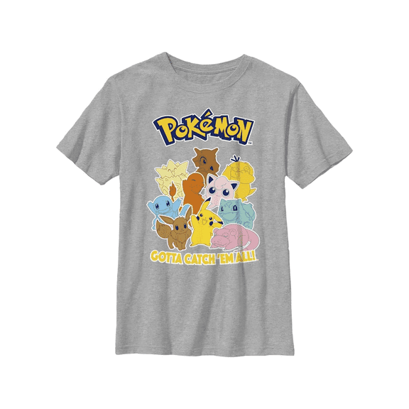 Pokemon Big Boys Catch Em All T-Shirt, Sizes 8-20