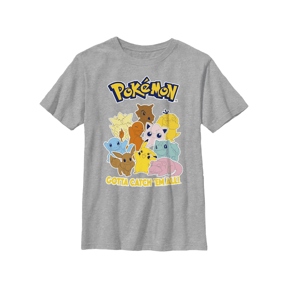 Pokemon Big Boys Catch Em All T-Shirt, Sizes 8-20
