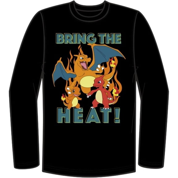Pokemon Big Boys Charizard Long Sleeve T-Shirt Charizard Team Evolution