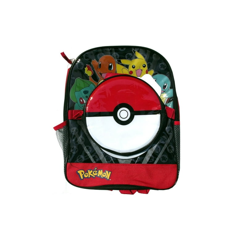 NEW Pokemon Pikachu Backpack Lunch box School Bag Kid Bookbag Red