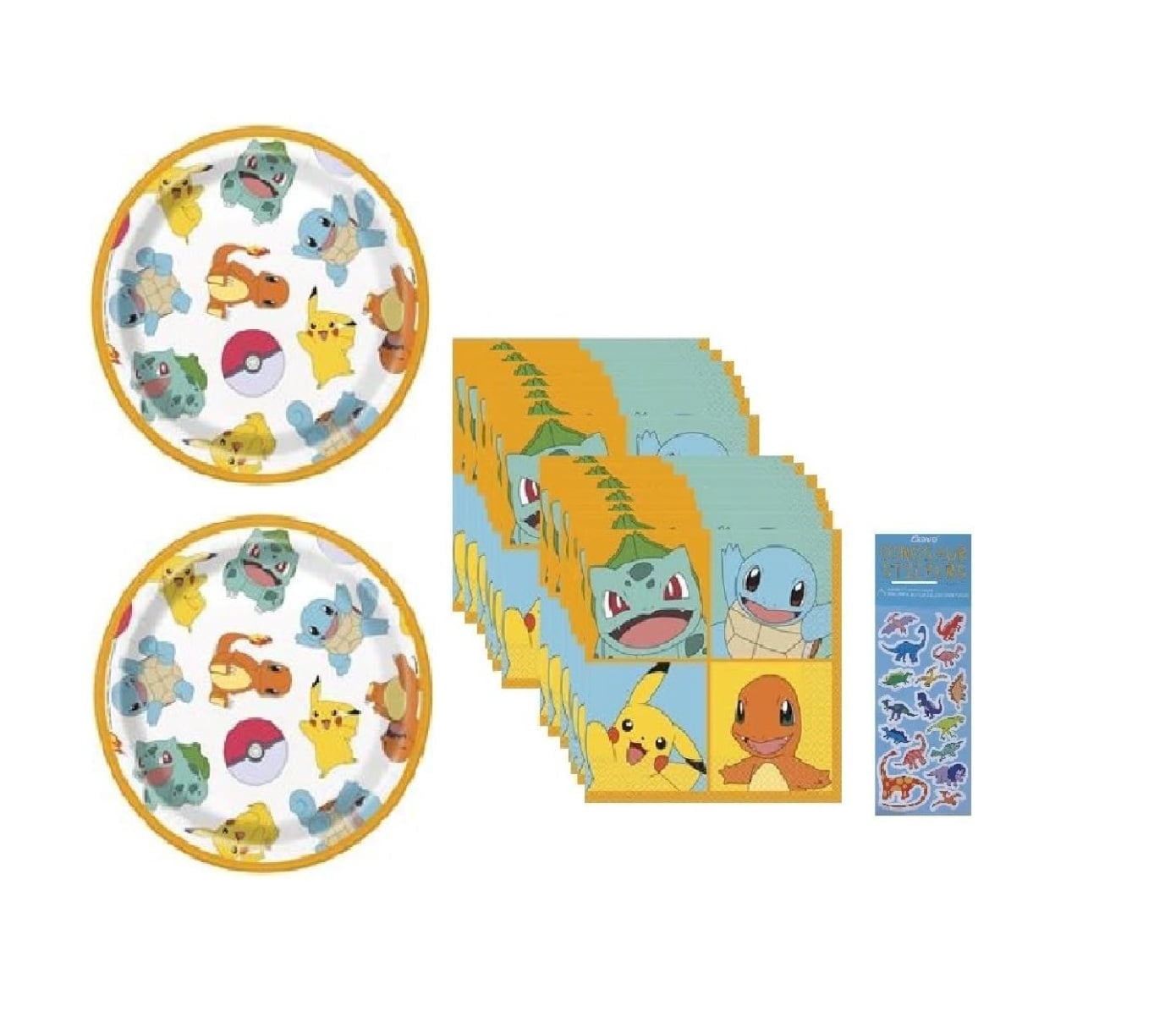 Pokemon Birthday Party Supplies Bundle includes 16 Paper Plates 7