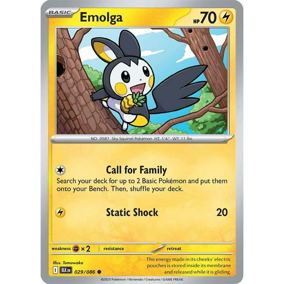 Pokemon Black Bolt Common Emolga #29