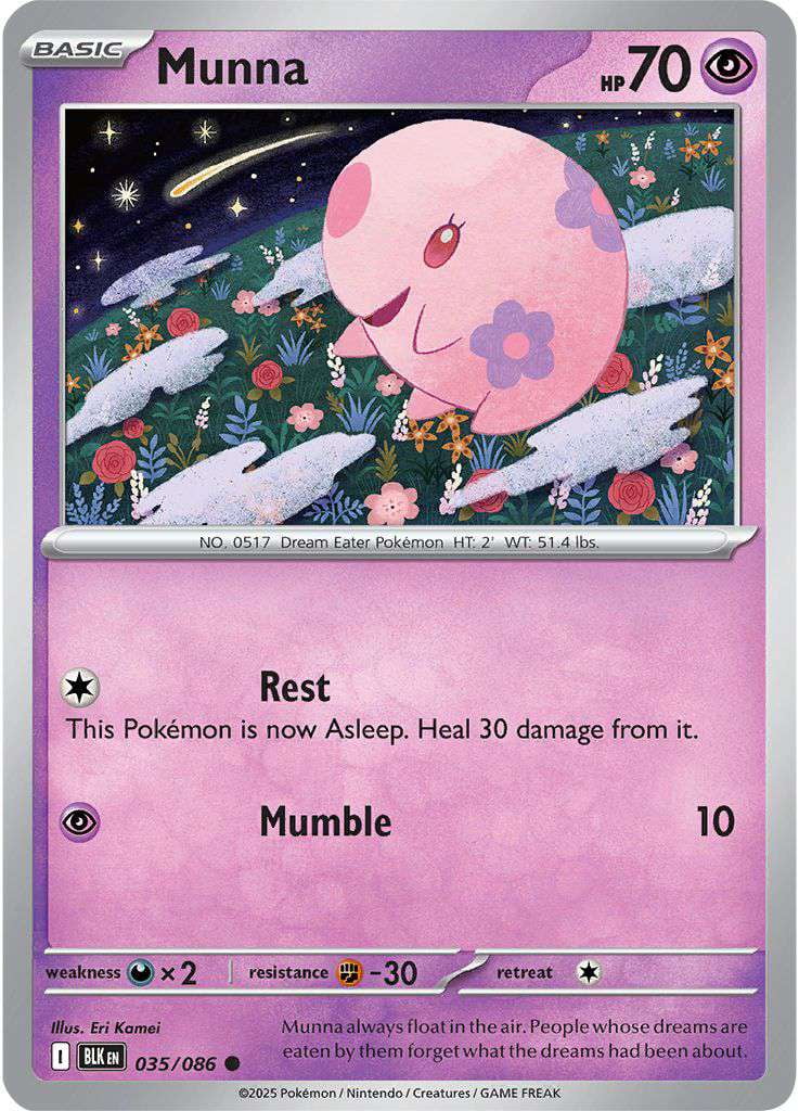 Pokemon Black Bolt Common Munna #35