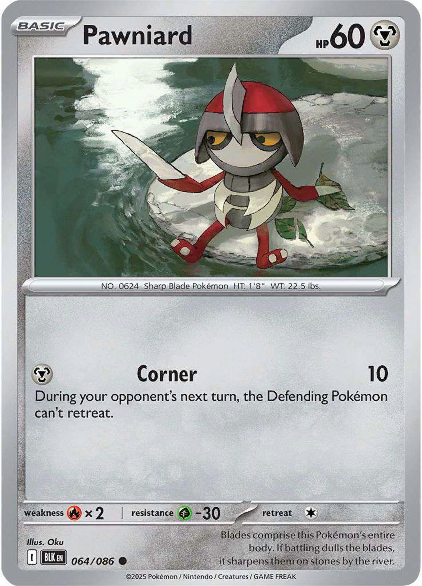 pokemon pawniard card Pokemon Black Bolt Common Pawniard #64