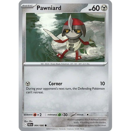Pokemon Black Bolt Common Pawniard #64