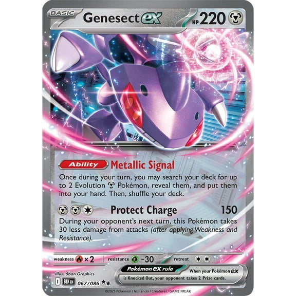 Pokemon Black Bolt Double Rare Genesect ex #67