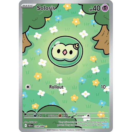 Pokemon Black Bolt Illustration Rare Solosis #118