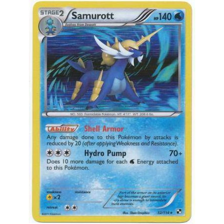 Pokemon Black & White Base Set Holo Rare Samurott #32 (Reverse Foil) -  Walmart.com