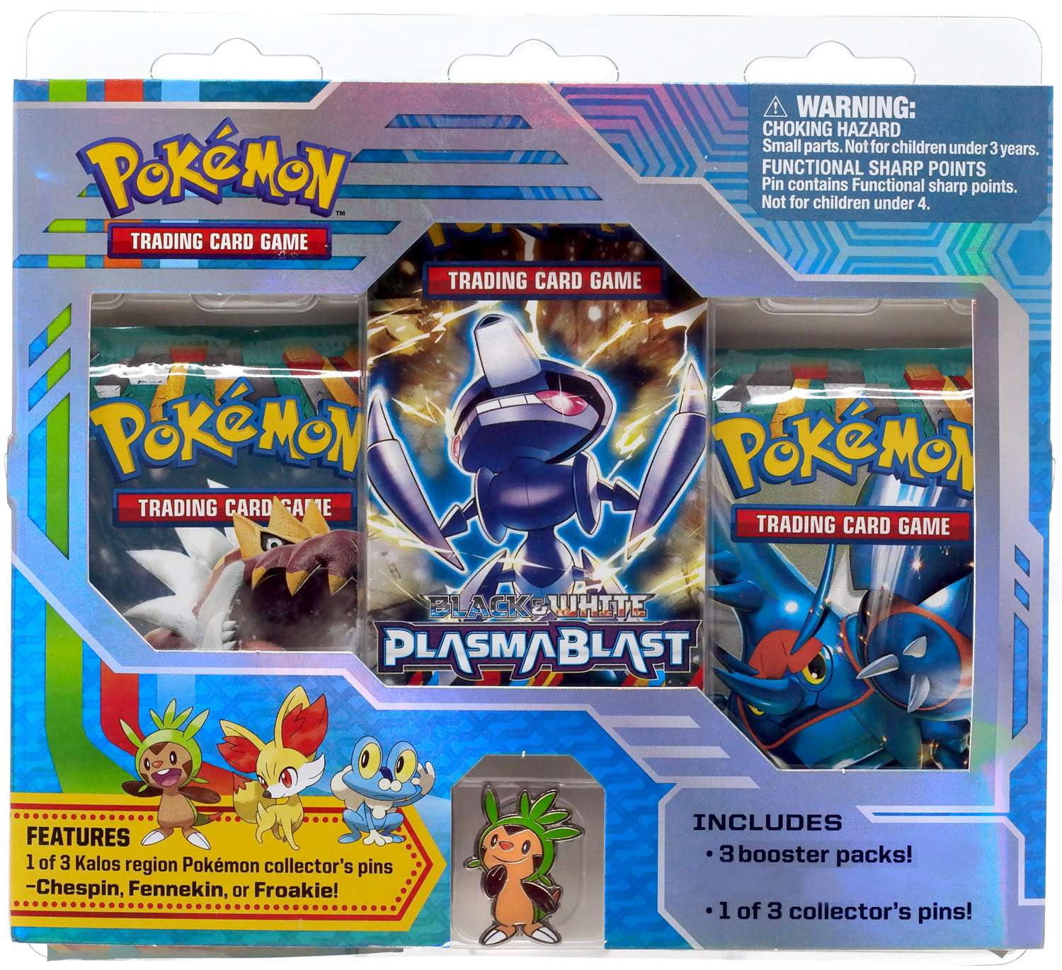 Pokemon Black & White Boundaries Crossed Chespin Pin Pack