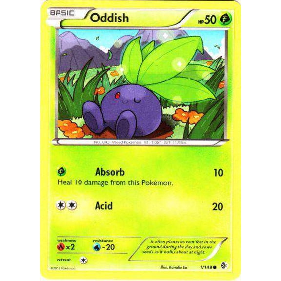 Pokemon Black & White Boundaries Crossed Common Oddish #1