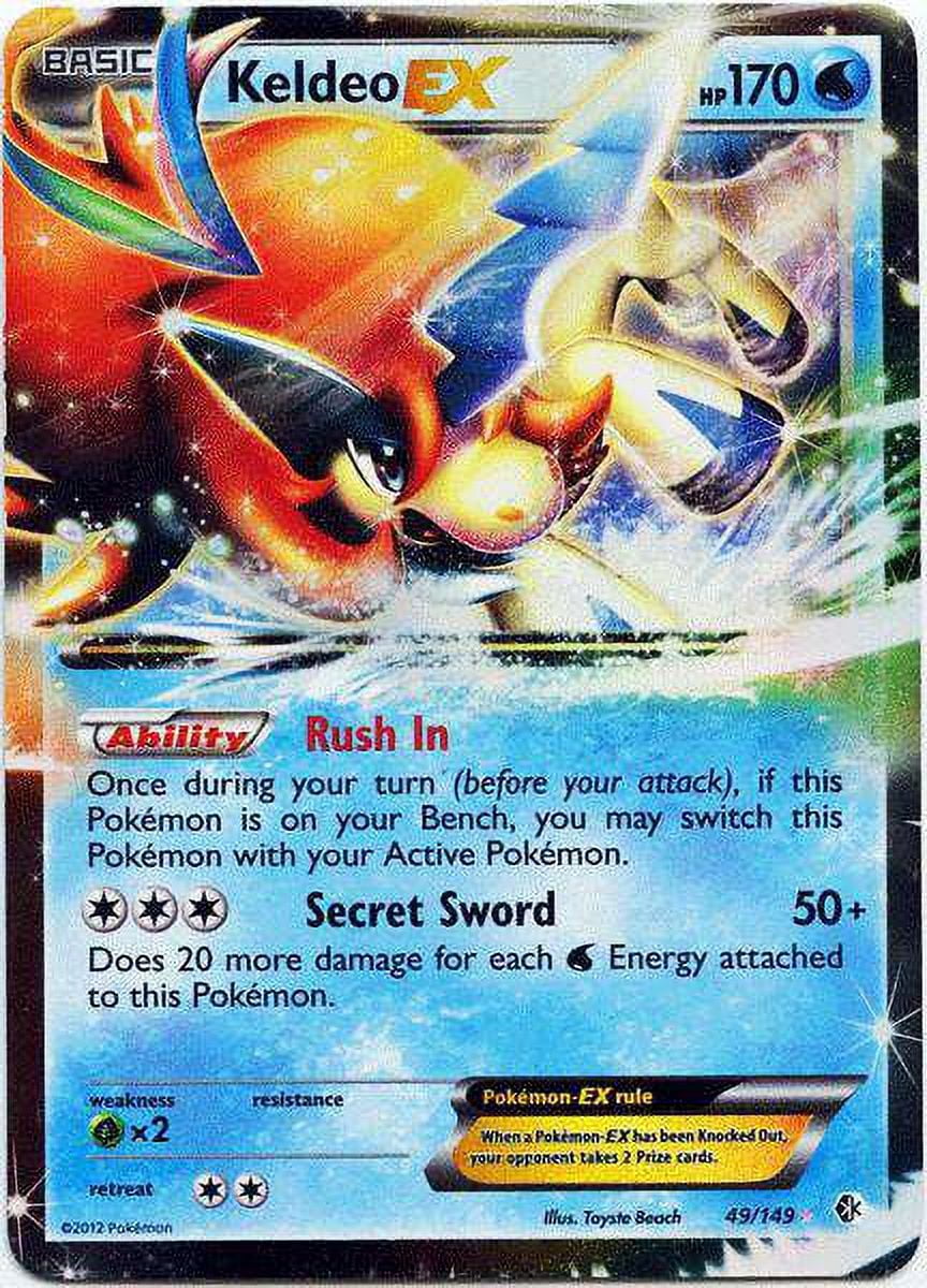 Pokemon Black & White Boundaries Crossed Ultra Rare Single Card Rare Holo  ex Keldeo-EX #49 - Walmart.com