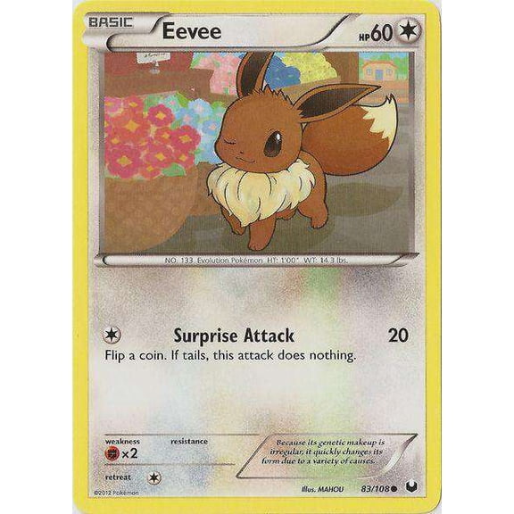 Pokemon Black & White Dark Explorers Common Eevee #83