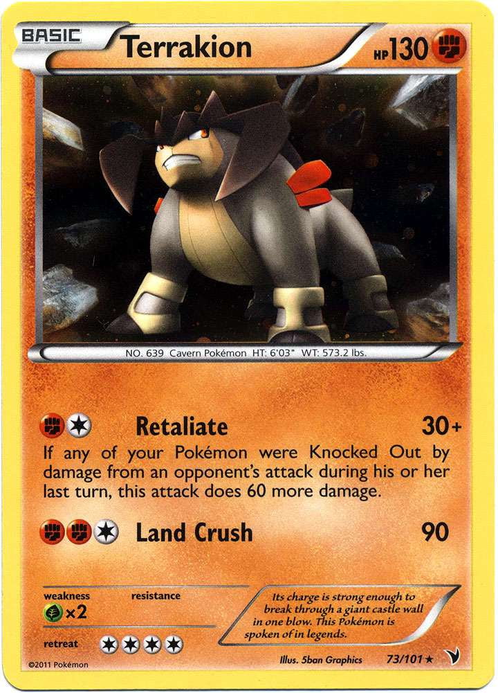pokemon terrakion card Trading Game 097/195 : Rare Holo Card : SWSH-12 Silver Tempest [Colorless] [Colorless] [Colorless]. Terrakion | Pokmon Cards and