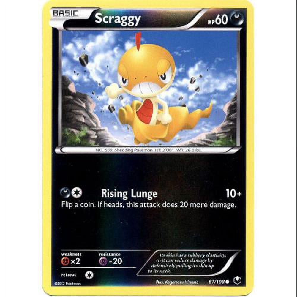 Pokemon Black & White Promo Reverse Holo Single Card Reverse Foil Common  Scraggy #67 - Walmart.com