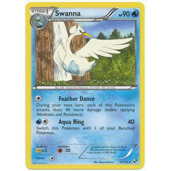 Pokemon Black & White Swanna #37