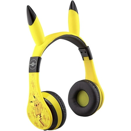 eKids Pokemon Pikachu Wireless Over the Ear Headphones - yellow
