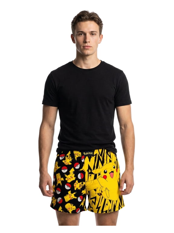 Pokemon Boxer Shorts Men's Pikachu Poke Ball Underwear