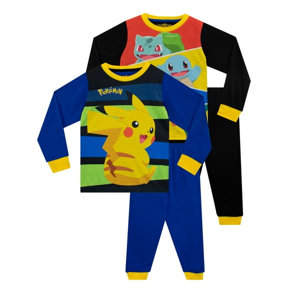 Pokemon Boys 2 Pack Pajamas Sizes 6-14