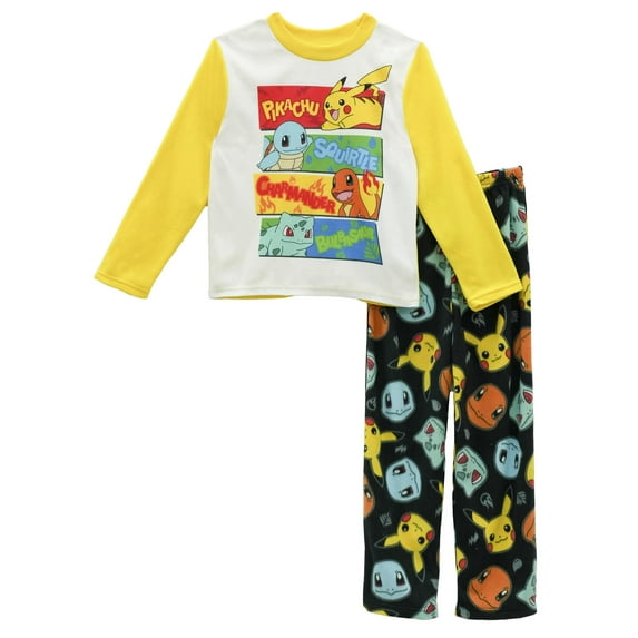 Pokemon Boys 2 Piece Fleece Pajama Set, Fave Four, Size: 4