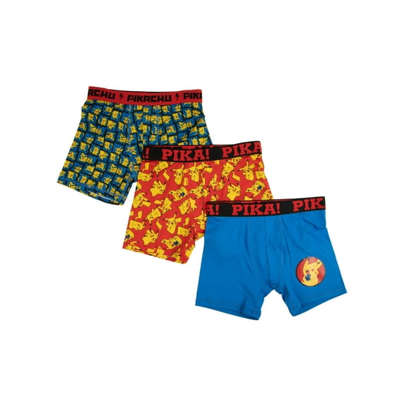 Pokemon Boys' 4-10 Boxer Briefs, 3 Pack