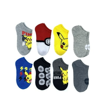 Pokemon, Boys 6+2 Bonus No-Show Socks, 8-Pack, Sizes S-L