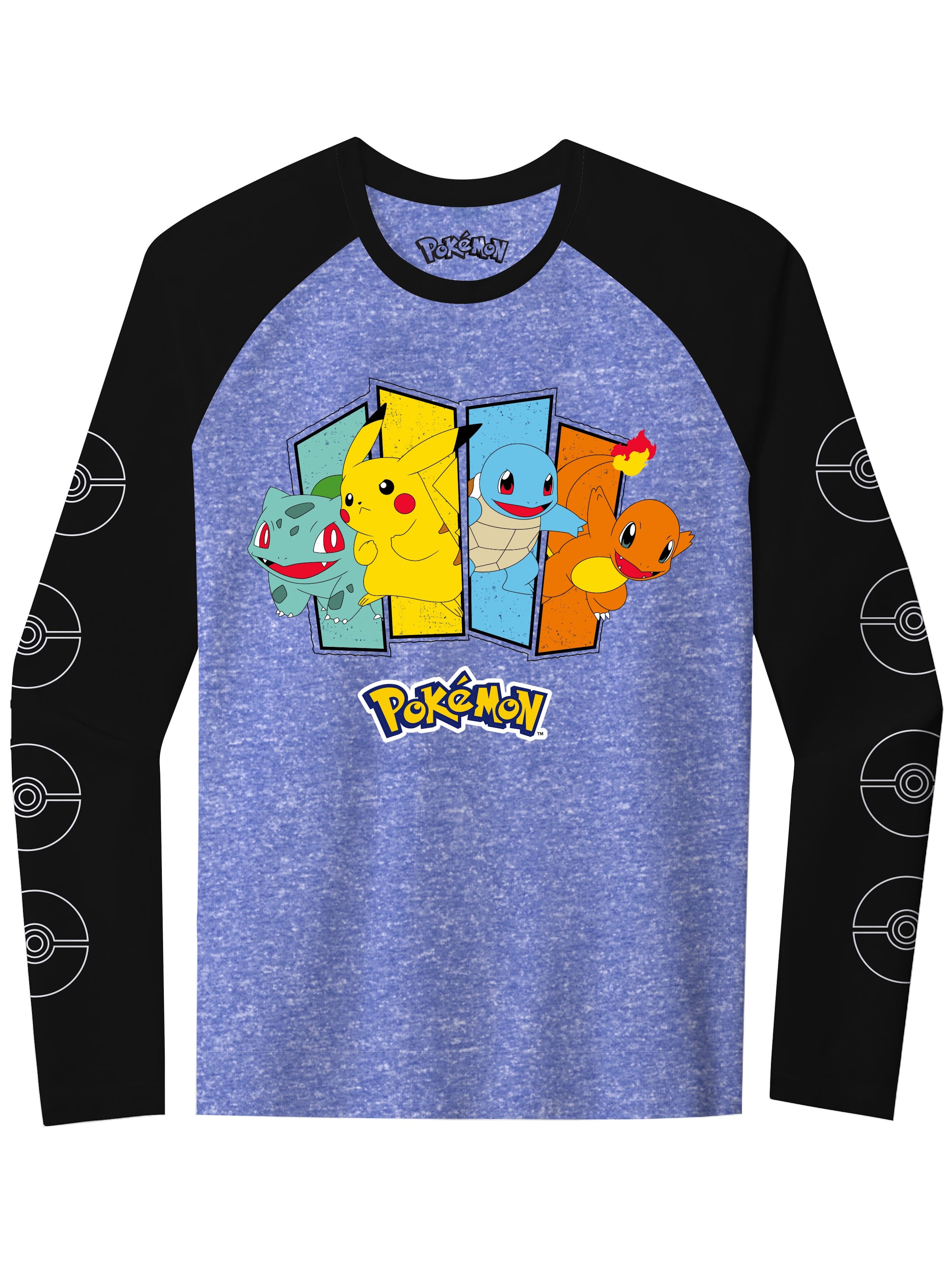Pokemon Youth Boys' Pikachu Graphic Classic Starter Group Long Sleeve ...