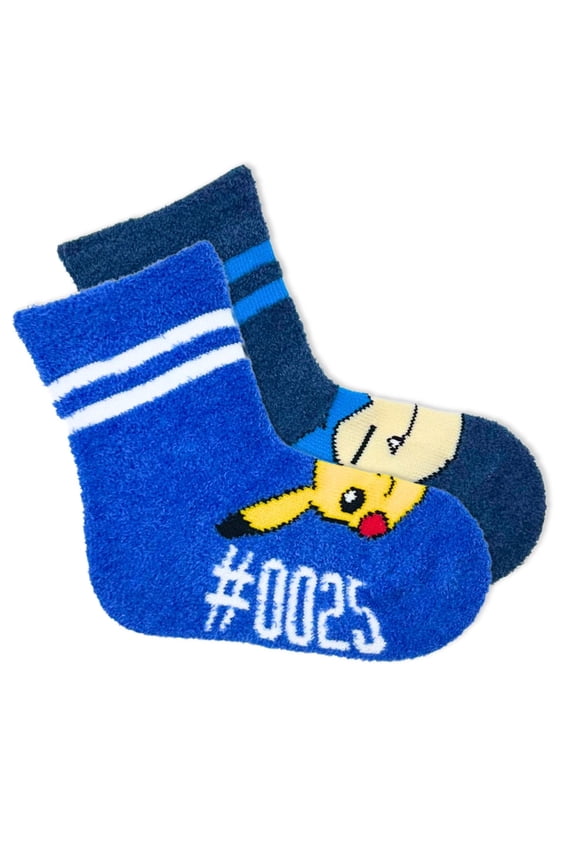Pokemon Boys Cozy Socks, 2-Pack, Sizes S/M-M/L