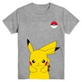 thumbnail image 1 of Pokemon Boys Pikachu Peeking T-Shirt Heather Gray,, 1 of 5