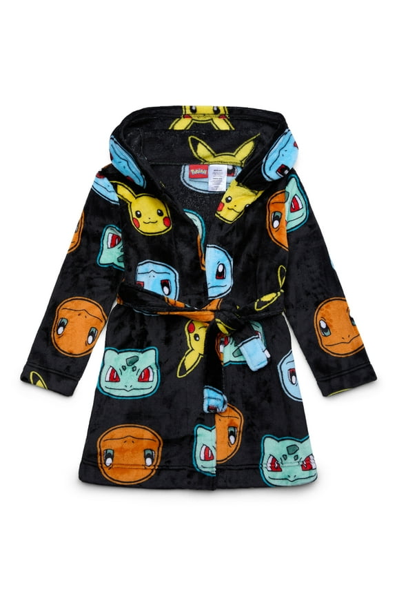 Pokemon Boys Hooded Plush PlushSleep Robe, Sizes 4-12