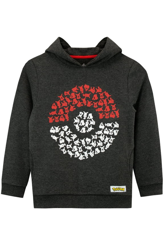Pokemon Boys Long Sleeve Hoodie Sizes 5-14