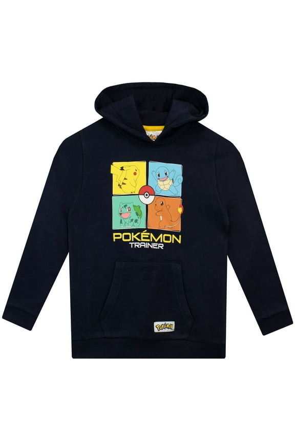Pokemon Boys Long Sleeve Hoodie Sizes 6-14