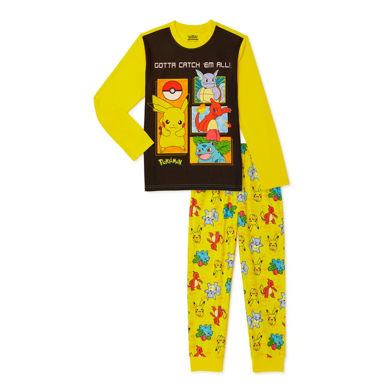 terwijl paling Verwoesting Pokemon Boys Long Sleeve Shirt And Pant Pajama Set, 2-Pieces, Sizes 4-16 -  Walmart.com